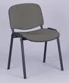 Konferenzdrehstuhl, Stoffbezug, schwarze Metallbasis, "Felicia", grau
