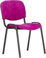 Konferenzdrehstuhl, Stoffbezug, schwarze Metallbasis, "Felicia", rosa