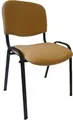Konferenzdrehstuhl, textil, schwarze Metallbasis, "Felicia", hellbraun