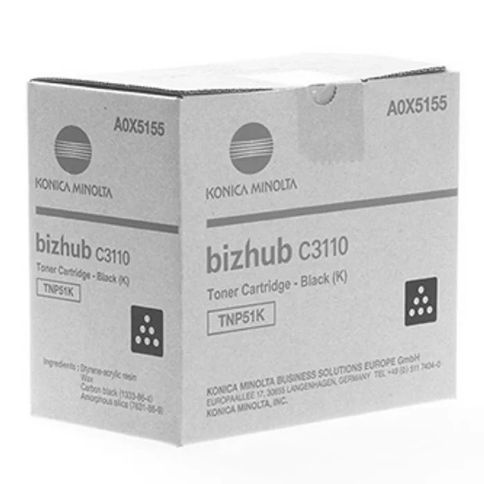 Hauptbild des Produkts Konica Minolta originální toner A0X5155, black, 5000str., TNP-51K, Konica Minolta Bizhub