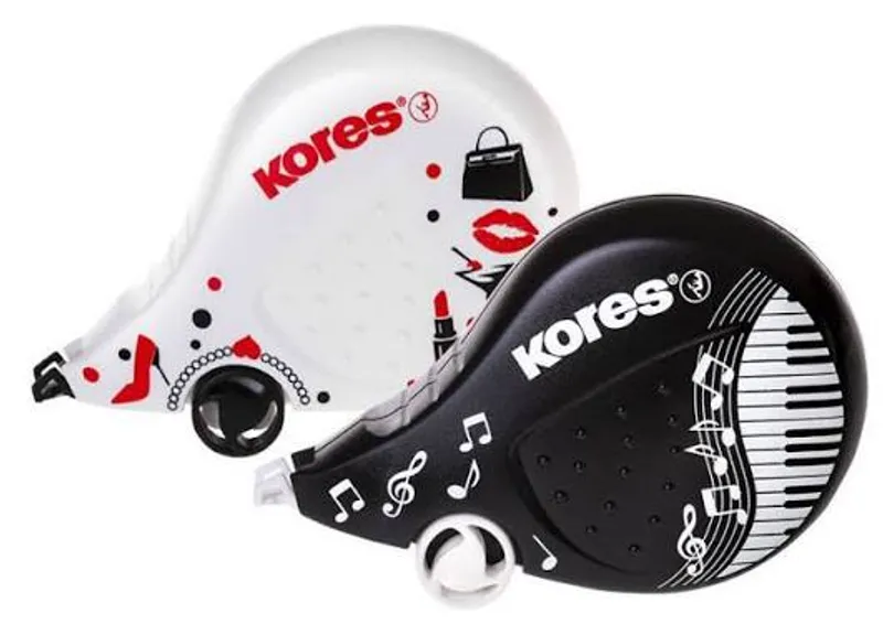 Hauptbild des Produkts Korekční strojek Kores Scooter Black White 4,2 mm x 8 m, mix motivů
