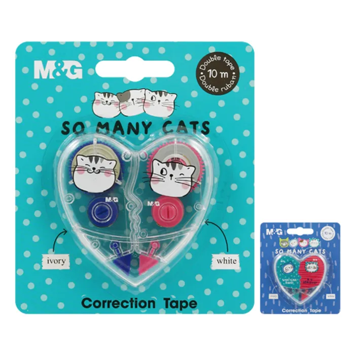 Hauptbild des Produkts Korektor páska M&G So Many Cats! /5 mm x 10 m/, sada 2 ks
