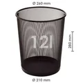 Weiteres Produktbild Drahtkorb, schwarz, 12 L