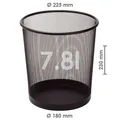 Weiteres Produktbild Draht-Abfalleimer, schwarz, 7,8l
