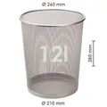 Drahtabfallkorb, silber, 12 l