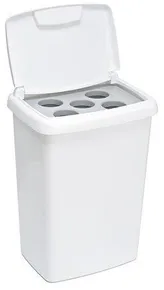Korb für Tassen, weiß, Kunststoff, 50 l, VEPA BINS