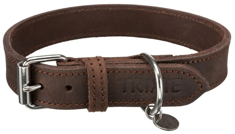 Hauptbild des Produkts Kožený obojek RUSTIC - tmavě-hnědá M: 37-44cm/25mm