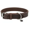 Lederhalsband RUSTIC - dunkelbraun M-L: 42-48cm/25mm