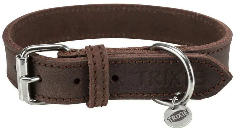 Hauptbild des Produkts Kožený obojek RUSTIC - tmavě-hnědá S-M: 34-40cm/25mm