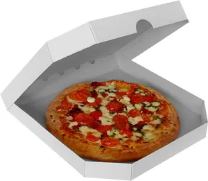 Pizza-/Kuchenschachtel 28 x 28 x 3,5 cm weiß [100 Stück]