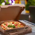 Weiteres Produktbild Pizzakarton (aus Mikrowellpappe) H4 kraft bedruckt 50 x 50 x 5 cm [100 St.]