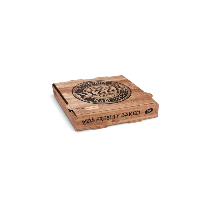 Hauptbild des Produkts Krabice na pizzu (mikrovlnitá lepenka) kraft 20 x 20 x 4 cm [100 ks]