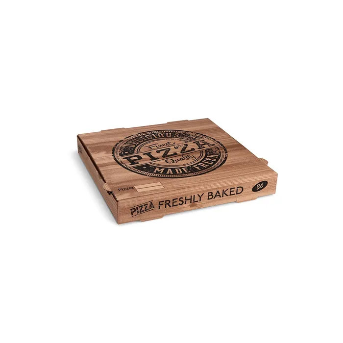 Hauptbild des Produkts Krabice na pizzu (mikrovlnitá lepenka) kraft 26 x 26 x 4 cm [100 ks]