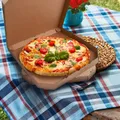 Pizzakarton (aus Mikrowellpappe) kraft 32 x 32 x 3 cm [100 St.]