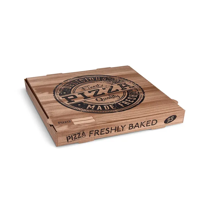 Hauptbild des Produkts Krabice na pizzu (mikrovlnitá lepenka) kraft 33 x 33 x 4 cm [100 ks]