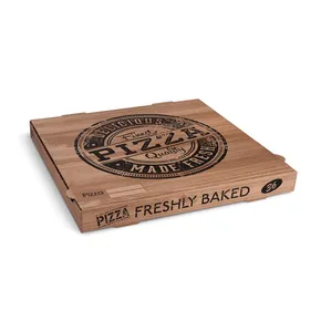 Pizzakarton (aus Mikrowellpappe) kraft 36 x 36 x 4 cm [100 St.]