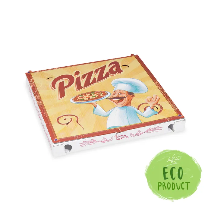 Hauptbild des Produkts Krabice na pizzu z vlnité lepenky 29,5 x 29,5 x 3 cm [100 ks]
