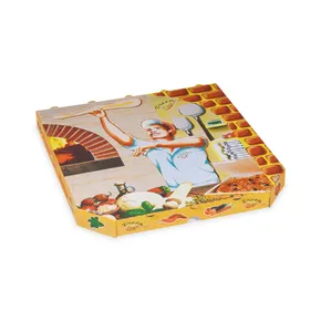 Pizzakarton aus Mikrowellpappe 32 x 32 x 3 cm [100 St.]