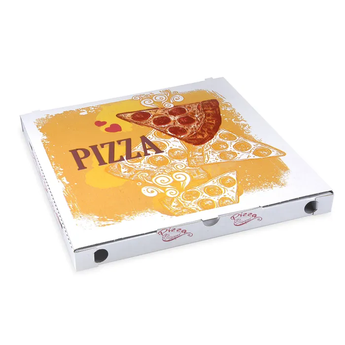 Hauptbild des Produkts Krabice na pizzu z vlnité lepenky 34 x 34 x 3 cm [100 ks]