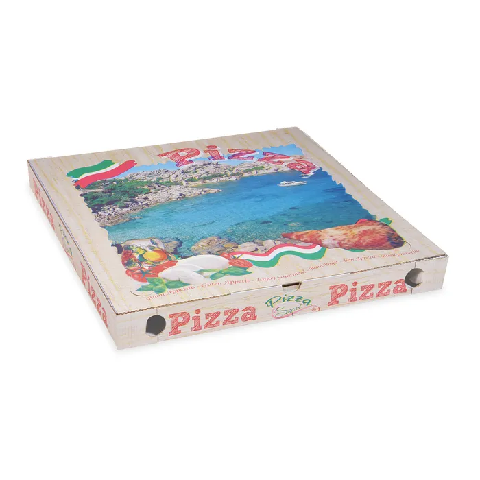Hauptbild des Produkts Krabice na pizzu z vlnité lepenky 46 x 46 x 5 cm [100 ks]