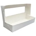 Dessertbox mit Fenster 13 x 33 x 6 cm WEISS [50 Stck]
