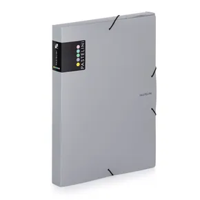 PP-Box mit Gummi A4 PASTELINI grau