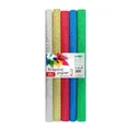 Krepppapier - Set mit 5 Farben ALU Größe 25 x 50 cm