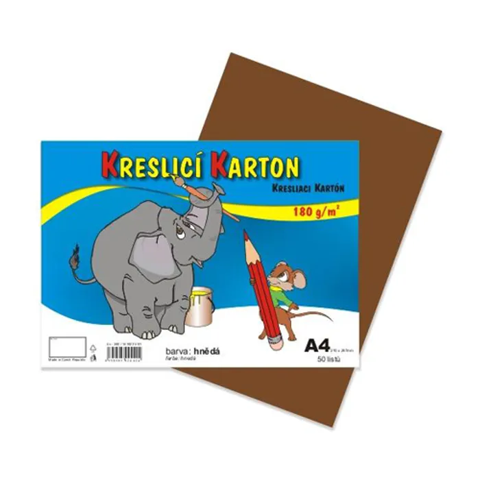 Hauptbild des Produkts Kreslící karton A4-180g hnědý [50 listů]