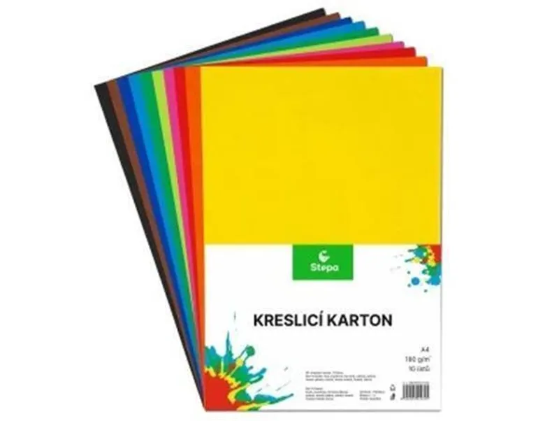 Hauptbild des Produkts Kreslící karton A4-180g mix barev [10 listů]