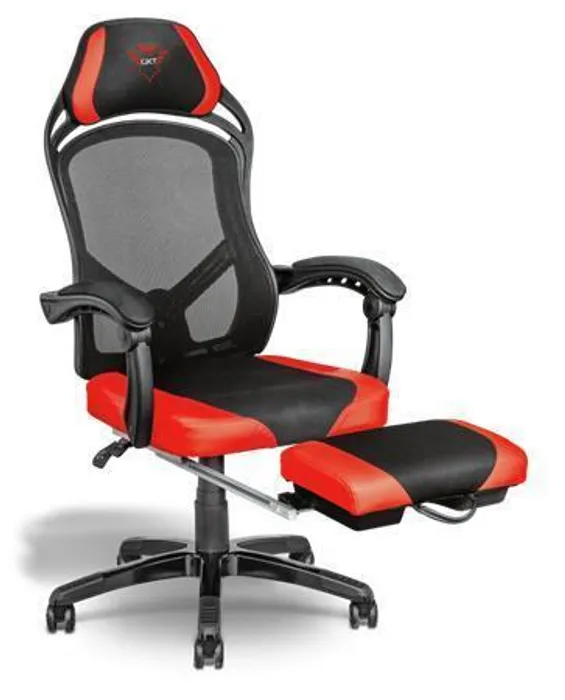 Hauptbild des Produkts Křeslo "GXT 706 Rona", červená-černá, herní, koženka, s opěrkou noh, TRUST