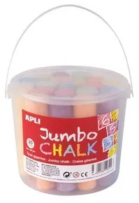 Straßenkreide, Farbmix, rund, Jumbo, 20 Stück, APLI