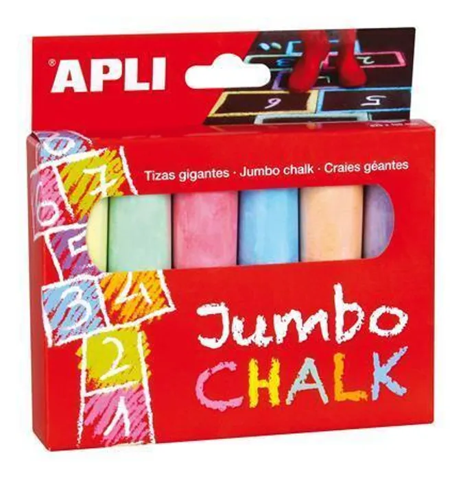 Hauptbild des Produkts Křídy, 6 barev, kulaté, jumbo, APLI