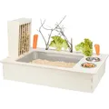 Weiteres Produktbild Futterstation - Bar + Schüsseln, Futterkrippe - 70 x 41 x 47 cm, Holz/Edelstahl/Kunststoff