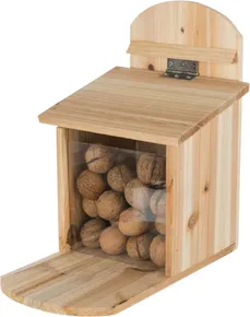 Futterstation für Eichhörnchen 20 x 30 x 30 cm, naturbelassenes Kiefernholz