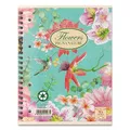 Ringblock Pigna Nature Flowers A4, liniert, 60 Blatt, Motivmix
