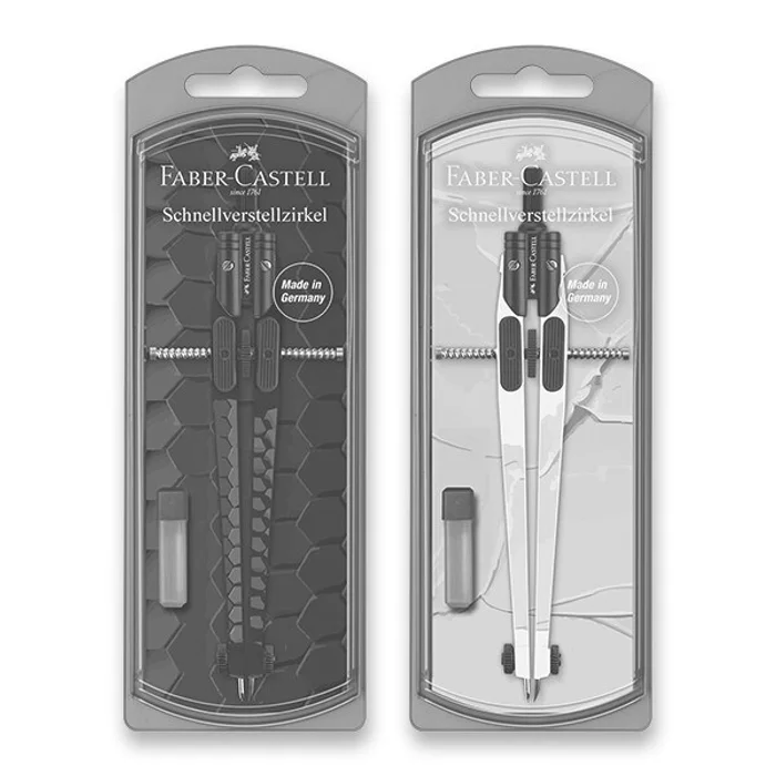Hauptbild des Produkts Kružítko Faber-Castell Grip Quick Set Compass Trend “Dark & Bright” mix motivů