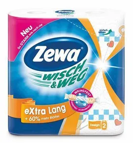 Küchentücher "Wisch&Weg extra lang", 2 Lagen, 2 Rollen, ZEWA
