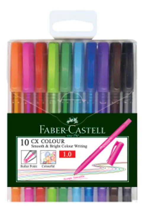 Hauptbild des Produkts Kuličkové pero CX Color 1.0mm, plastové pouzdro 10ks Faber Castell 247201