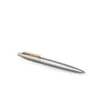 Kugelschreiber Jotter, blau, Edelstahlgehäuse, Goldclip, PARKER