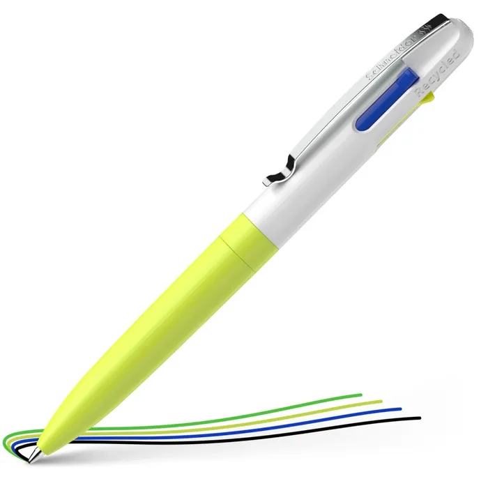 Hauptbild des Produkts Kuličkové pero Schneider Take 4 Neon - neonově žlutá/bílá