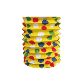 Dehnbare Laterne PARTY gelb 25 cm (Durchmesser 15 cm) [1 Stück]