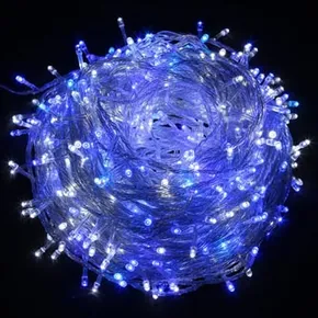 LED osvětlení, 10m, 220-240 V (50-60Hz), 6W, blau, transparentes Kabel, 30000h, 100xLED