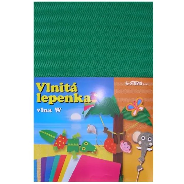 Hauptbild des Produkts Lepenka W-Welle 260g 34,5 x 24,5cm zvlněná-zelená 10 listů