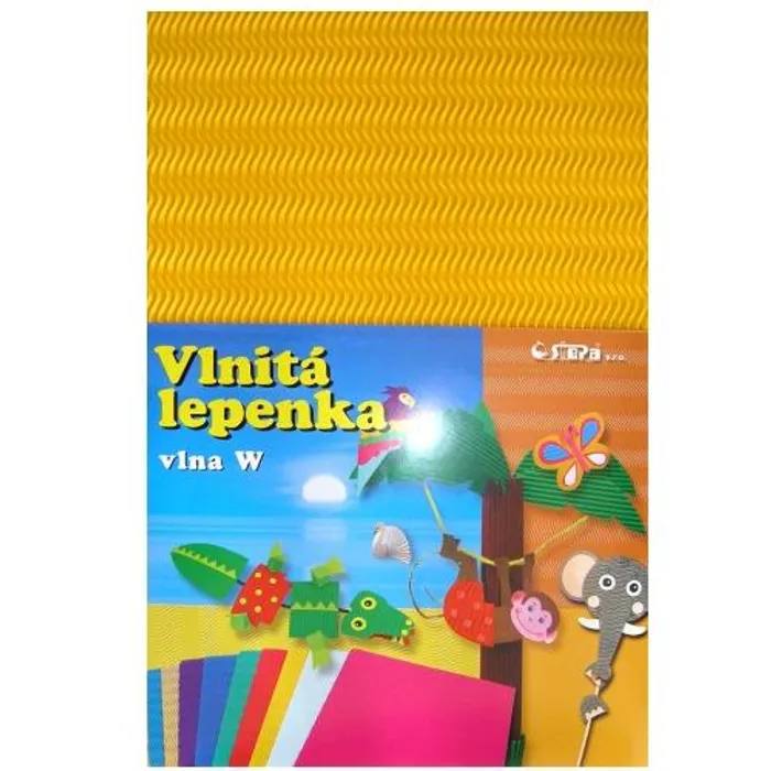 Hauptbild des Produkts Lepenka W-Welle 260g 34,5 x 24,5cm zvlněná-žlutá 10 listů