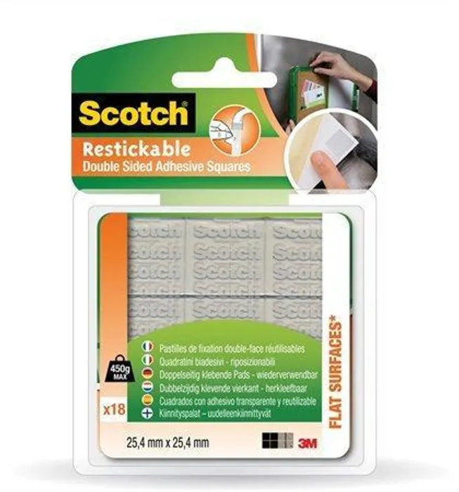 Hauptbild des Produkts Lepicí čtverečky, oboustranné, snímatelné, 3M SCOTCH