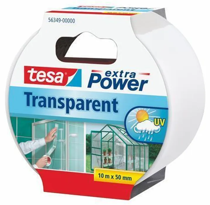 Hauptbild des Produkts Lepicí páska "Extra Power 56349", transparentní, zpevněná textilem, 48 mm x 10 m, TESA