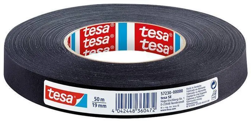 Hauptbild des Produkts Lepicí páska "Extra Power 57230", černá, zpevněná textilem, 19 mm x 50 m, TESA