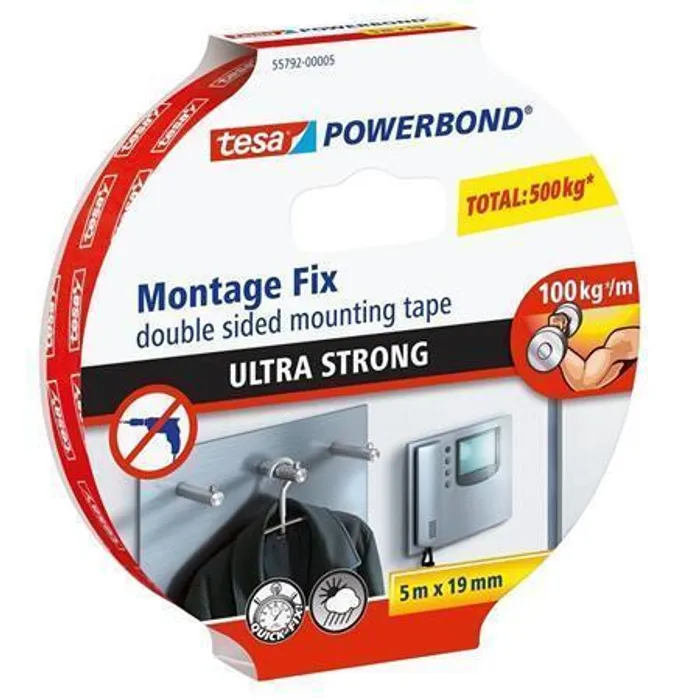 Hauptbild des Produkts Lepicí páska "Powerbond 55792", oboustranná, extra silná, 19 mm x 5 m, TESA