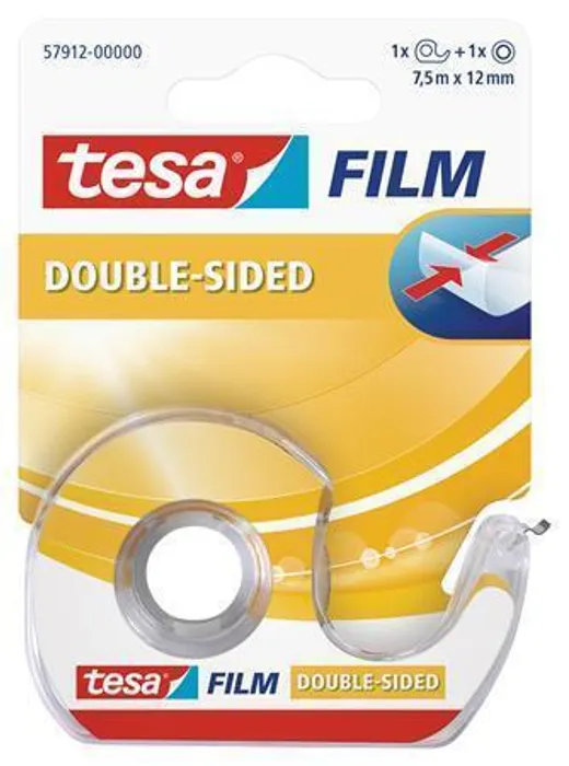 Hauptbild des Produkts Lepicí páska "Tesafilm 57912", oboustranná, s odvíječem, 12 mm x 7,5 m, TESA