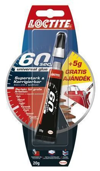Hauptbild des Produkts Lepidlo "Loctite 60 sec.", 20 g, univerzální, HENKEL